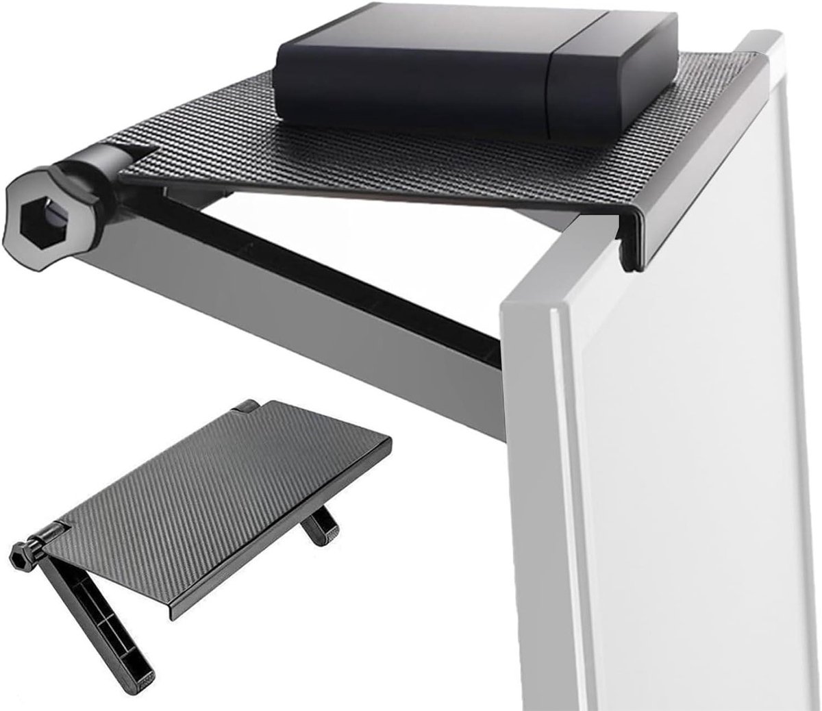 Montageplank - Router Houder - Ruimte Besparen - Boorvrije Installatie - 33 x 16 cm - Zwart
