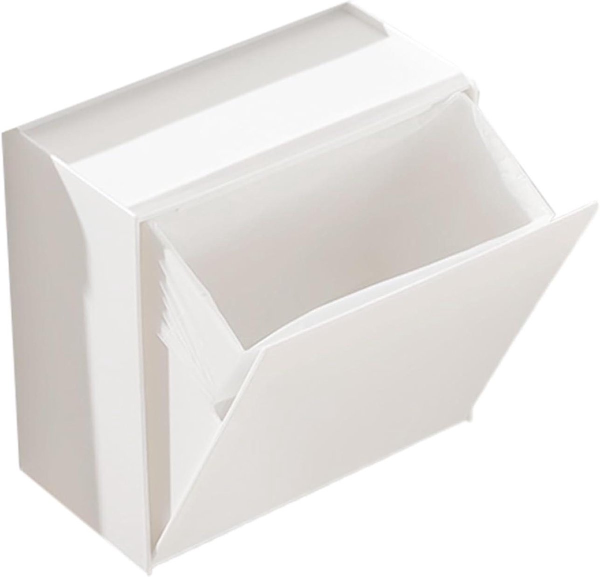 Opbergdoos Vierkant - Wand Organizer - Ruimte Besparen - Boorvrije Montage - 18 x 18 cm - Wit