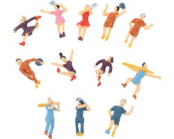 Housoutil 12 Stuks Mensen Figuren Plastic Decoratieve Modelletjes voor Micro Landschapsontwerp Lichtgewicht Unieke Diy Accessoires voor Architecturale Modellen