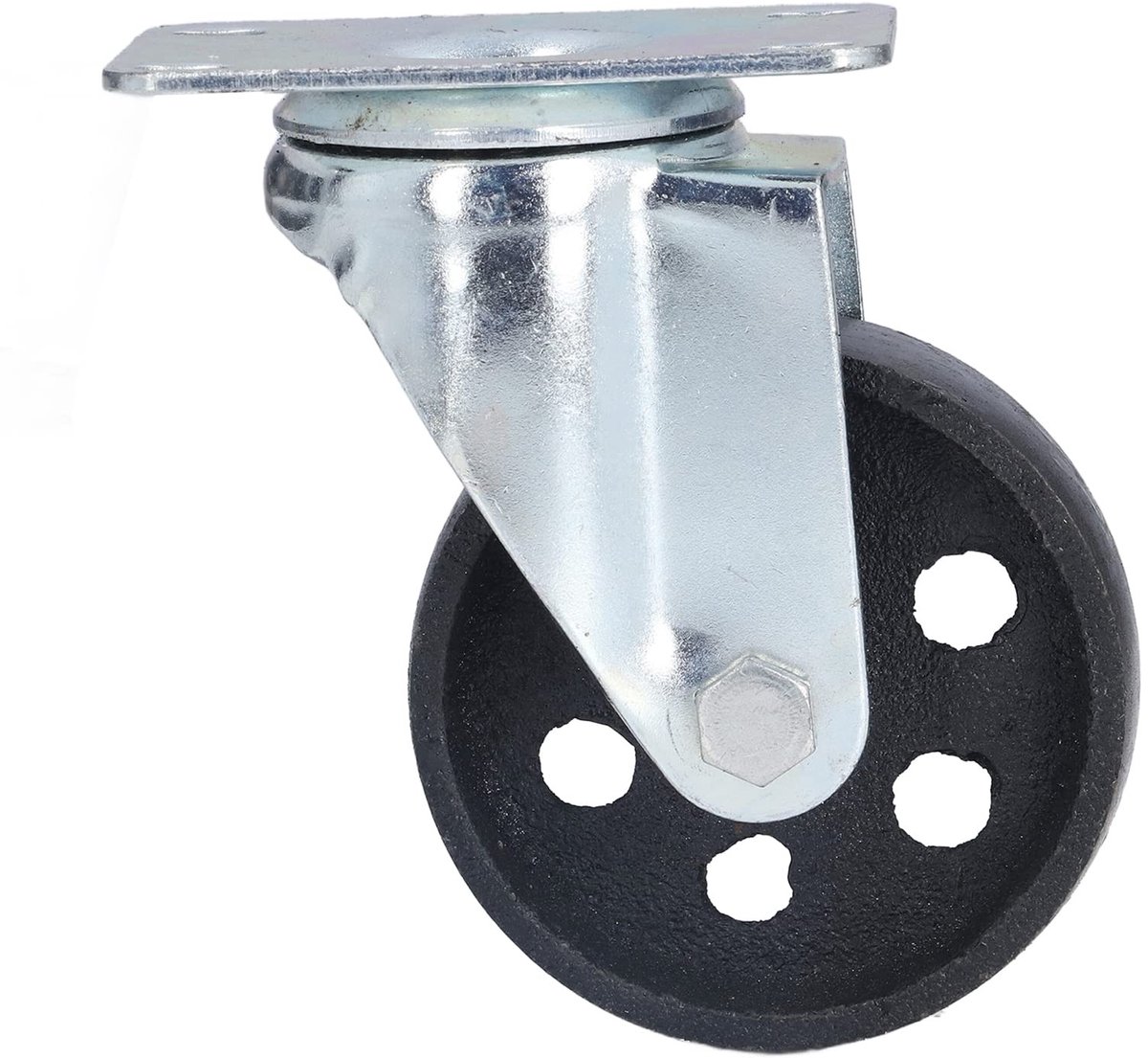 Dailygoods - Zware Gietijzeren Caster met Dubbele Lager 90mm