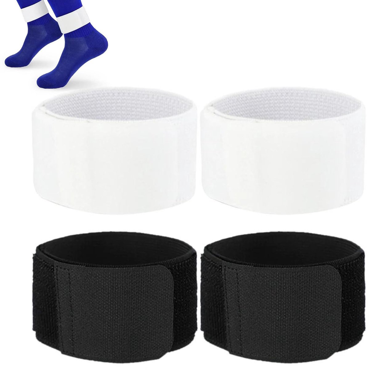 Dailygoods - 4 Stuks Anti-Slip Scheenbeschermerriemen voor Voetbal