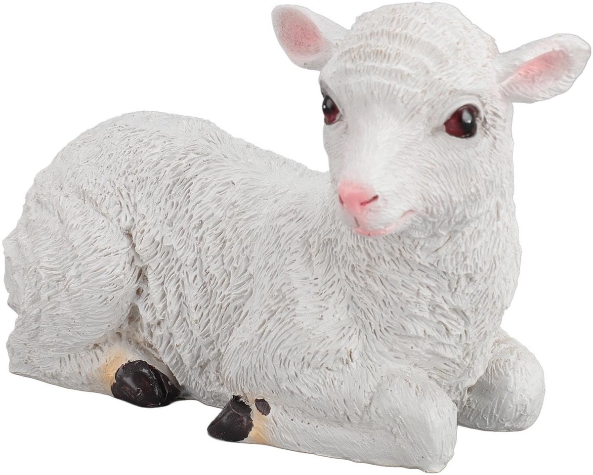 Dailygoods - Dailygoody - Hars Schaap Ornamenten - Miniatuur Schapen Figuren - Fijn Vakmanschap - 24x12x15cm - Tuin DIY Ornament Accessoires - Geschikt voor H
