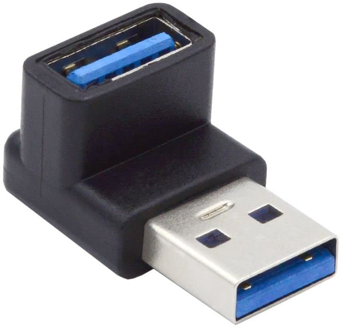 Dailygoods - USB 3.0 Type A Mannelijk naar Vrouwelijk Adapter met 90 Graden Hoek
