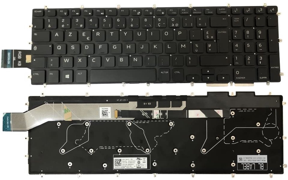 Dailygoods - Toetsenbord voor Dell M17 en M15 met Achtergrondverlichting