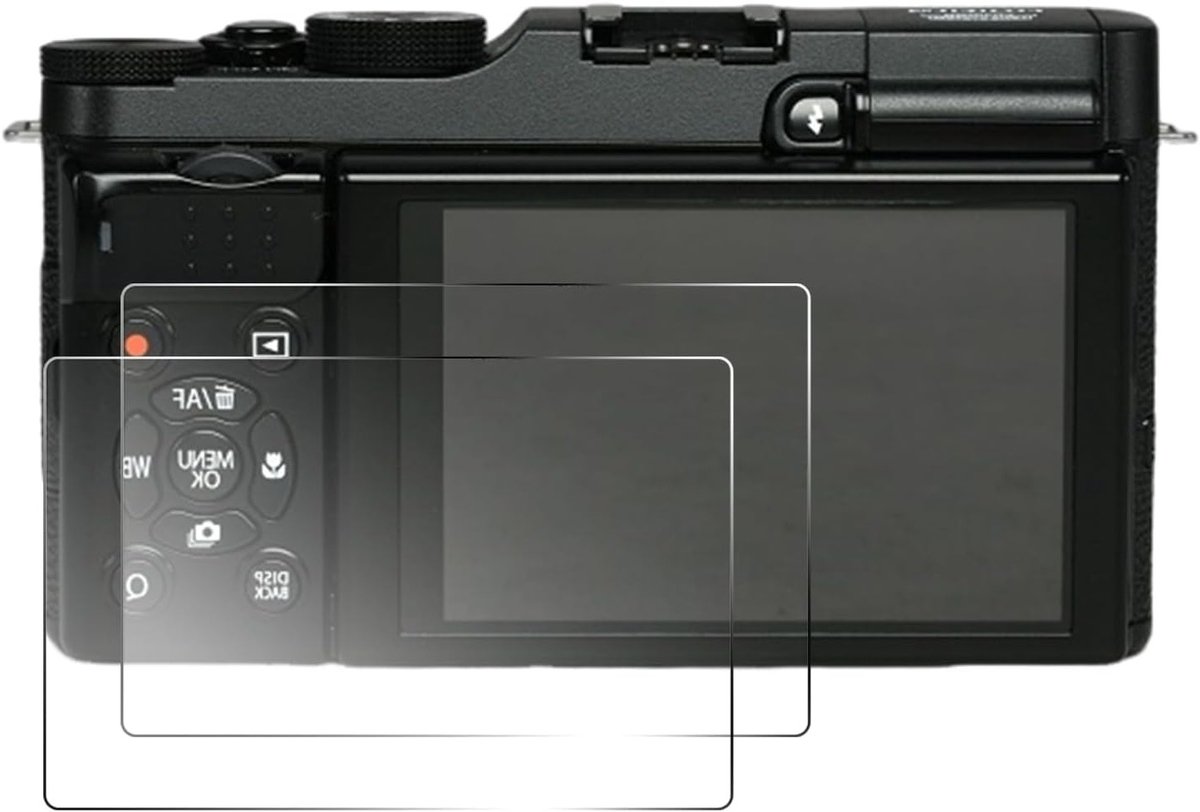 2 stuks gehard glas schermbeschermer voor camera's, 9H hardheid, ultradunne 0,3 mm, anti-vingerafdruk en krasbestendig met afgeronde randen