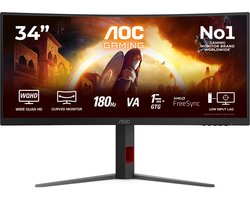 AOC G4 CU34G4 - WQHD Curved Ultrawide Gaming Monitor - 180hz - 34 inch