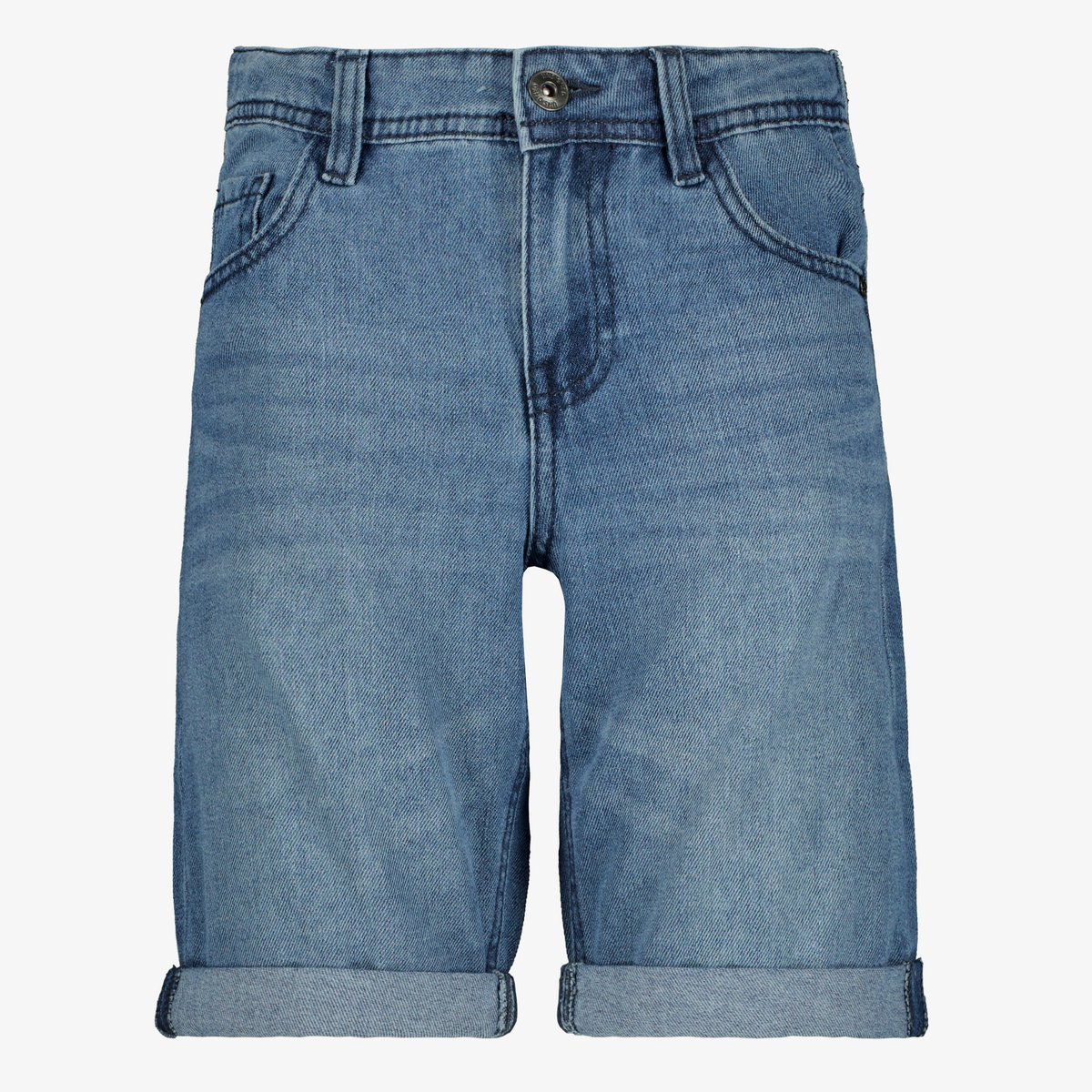 Unsigned jongens denim short medium blauw - Maat 134