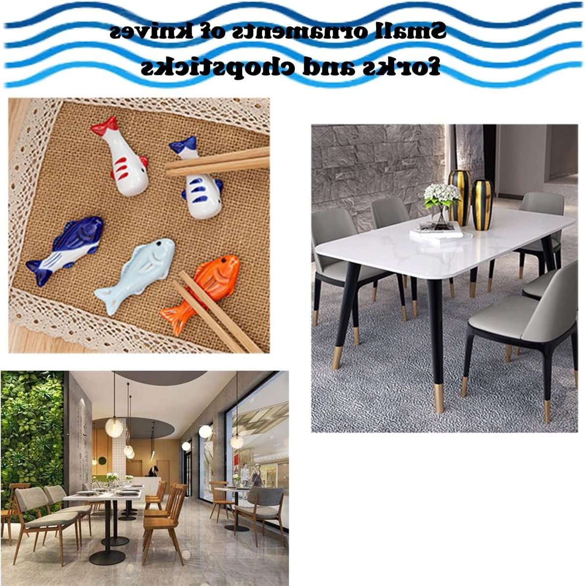 Set van 5 Stuks Tafelbestek Houder, Keramische Chopstick Houder voor Lepel, Vork en Mes, Keuken Tafel Decoratie en Organisatie — cadeau in Wonen & Interieur - foto 5