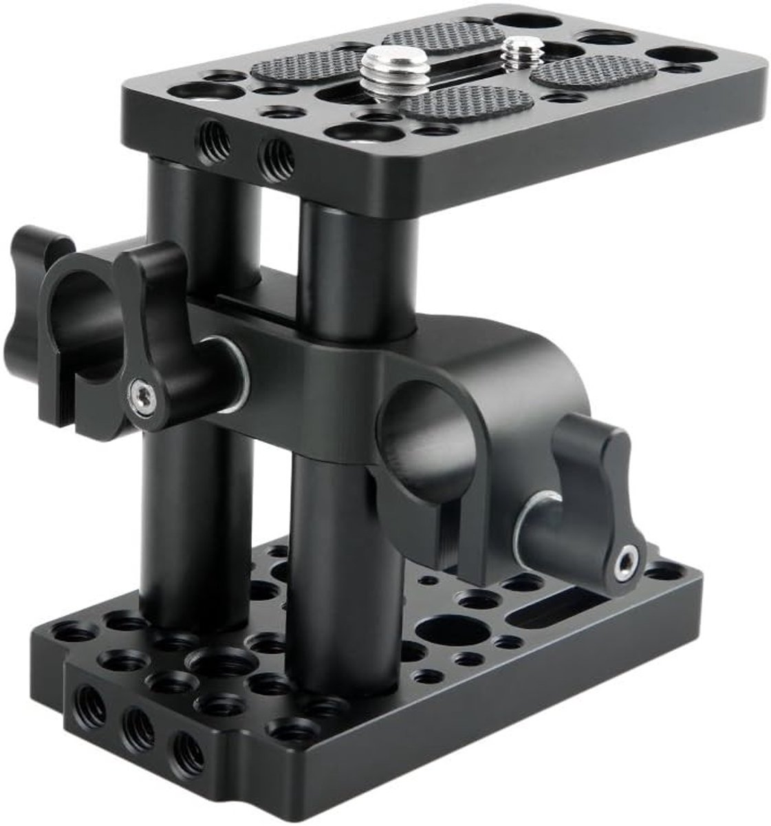 Kaas Mount Grondplaat voor DSLR Camera met 15 mm Staafklem en Korte Stangen