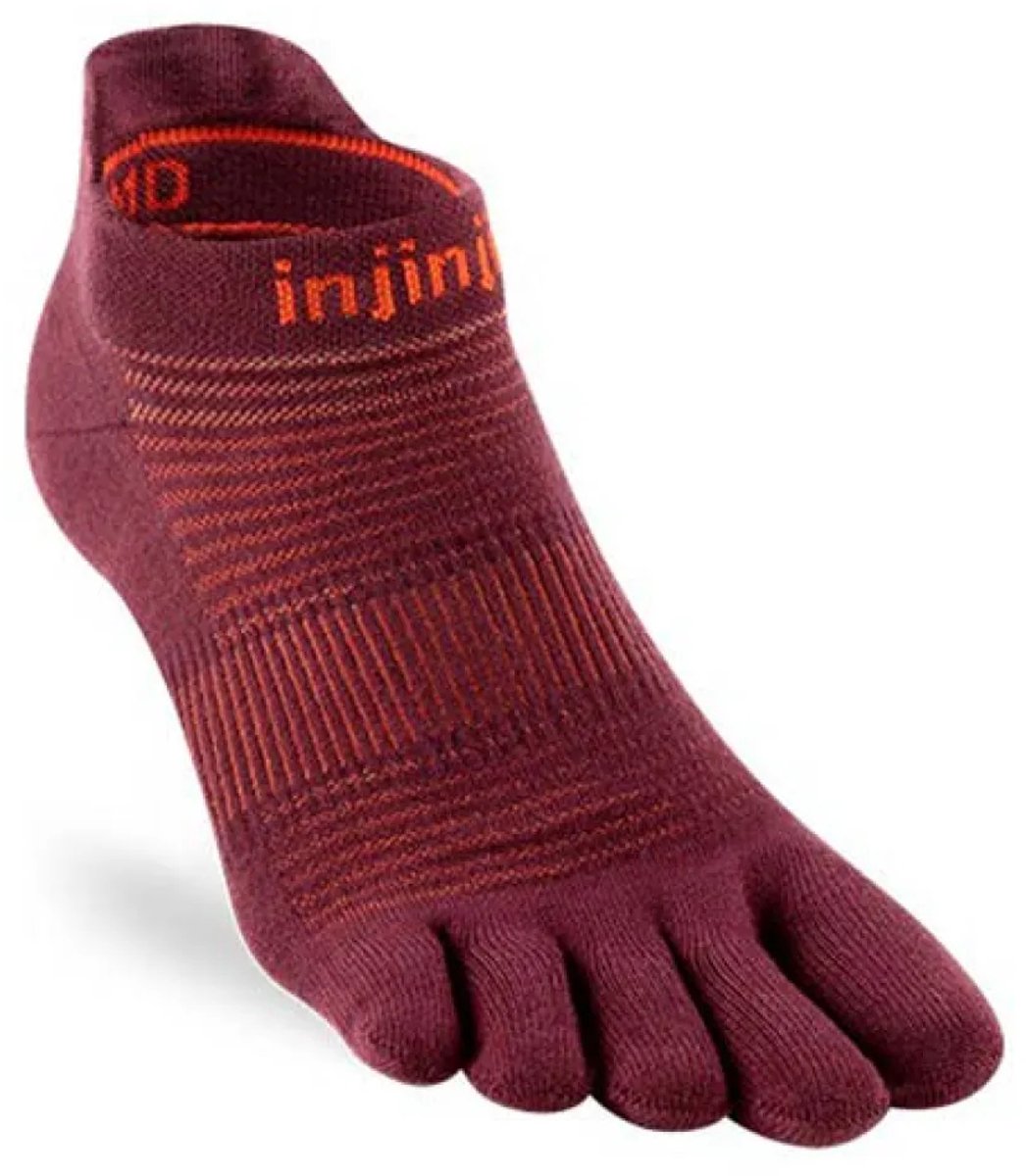 Injinji Teensokken Run Leightweight No-Show Coolmax Unisex IS281110 40 Red L=44,5-47