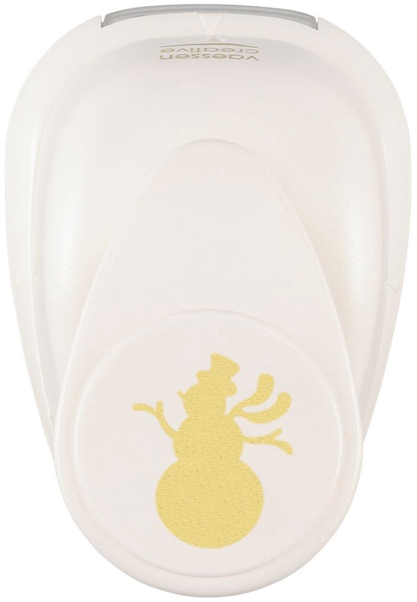Vaessen Creative Pons - Figuurpons - Sneeuwman - 2,5 x 2,1 cm