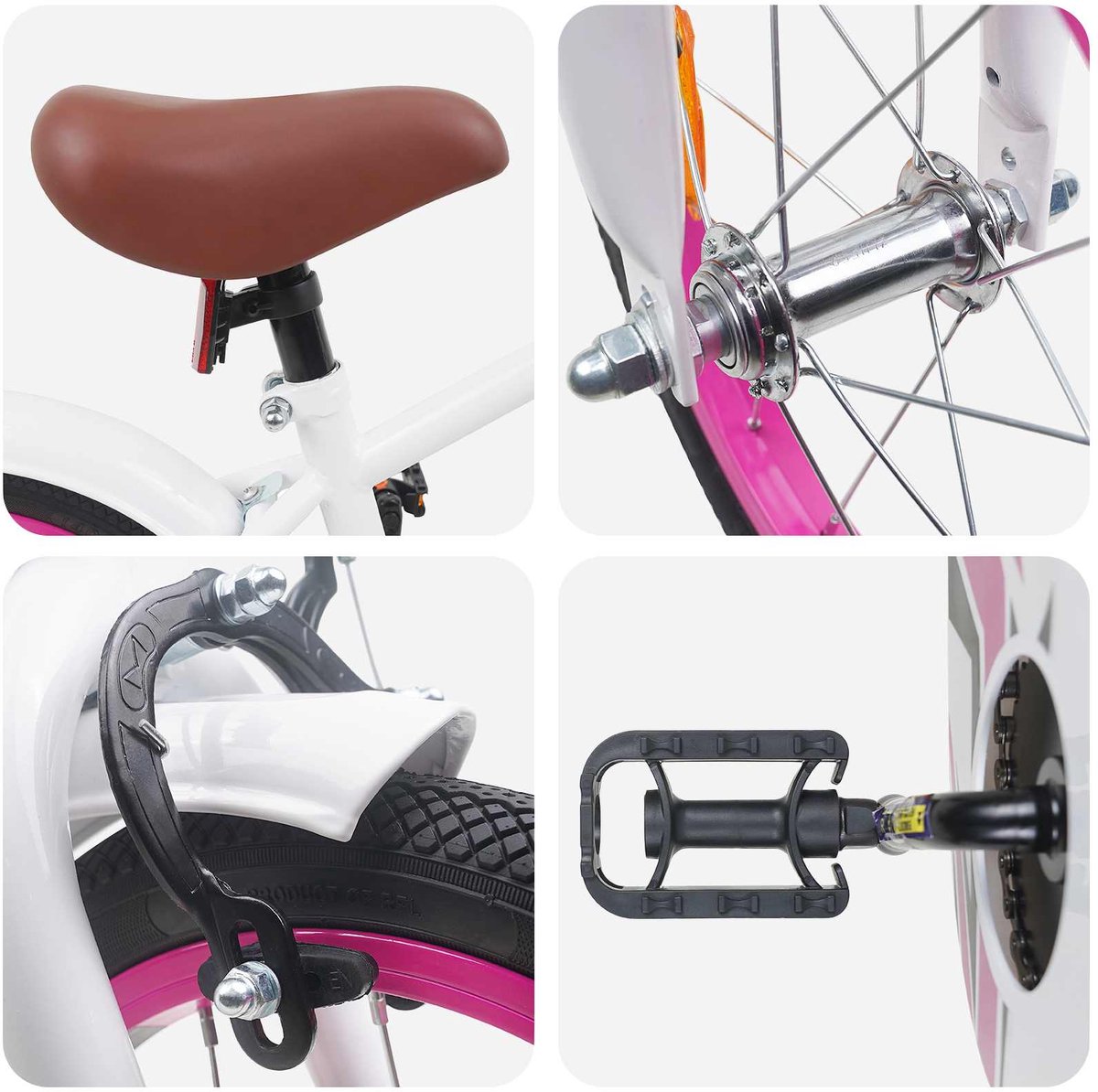VidaXL Kinderfiets 16 Inch voor 4-6 jaar oud Wit