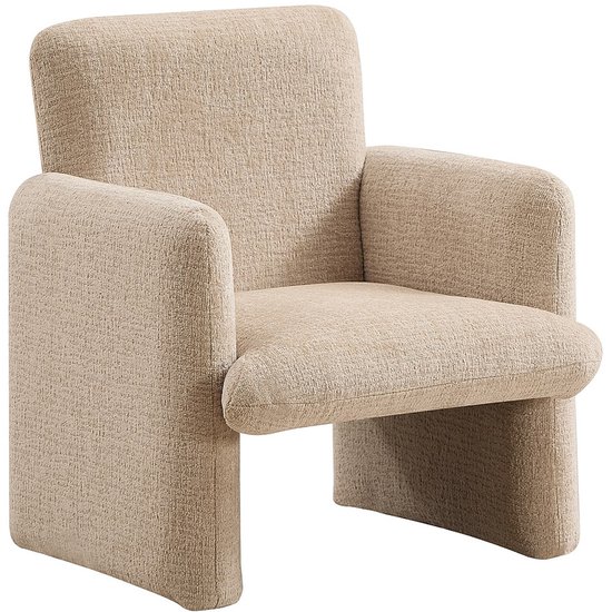 Vente-unique MESUTO beige chenille stof kinderfauteuil — afbeelding 4