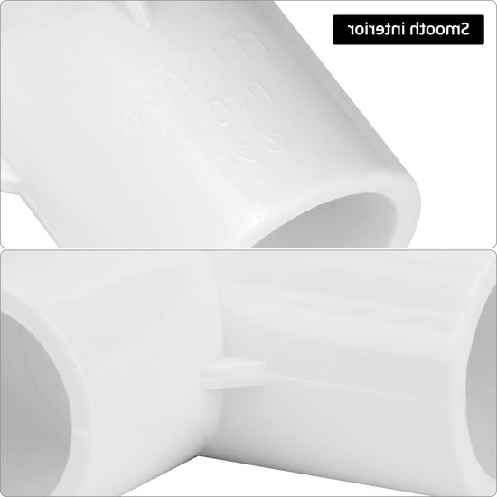 Set van 10 PVC 3-Weg Buiskoppelingen met 20mm Binnen Diameter voor Kassen en Constructies — afbeelding 2
