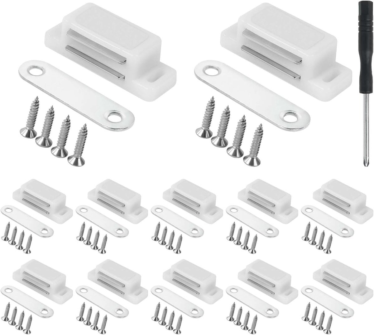 Magnetische Deursluitingen voor Kastdeuren - 12 Stuks Sterke en Ultradunne Vangst