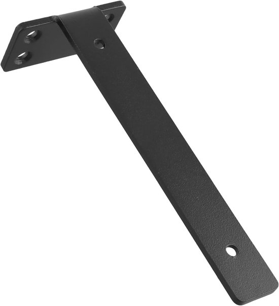 Zwarte Wandbeugels voor Planken - 6 Stuks van 20 cm - Stevige L-vormige Beugels voor Boekenplanken, Keuken en Badkamer Schappen — afbeelding 4