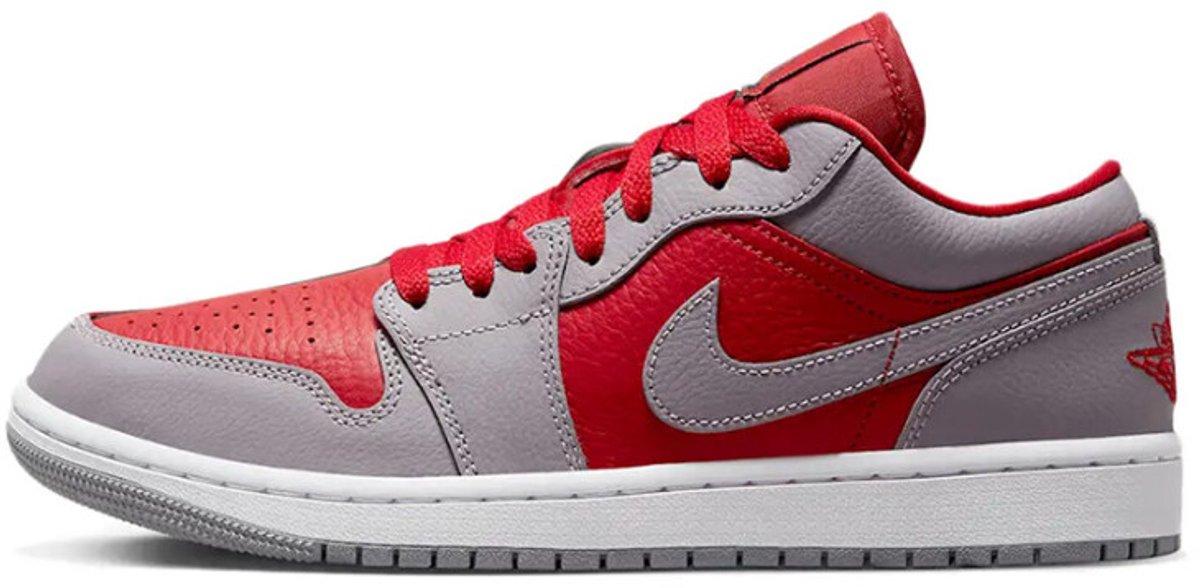 Jordan 1 Low SE 'Homage Split Gym Red Cement Grey' (W) - Maat 38