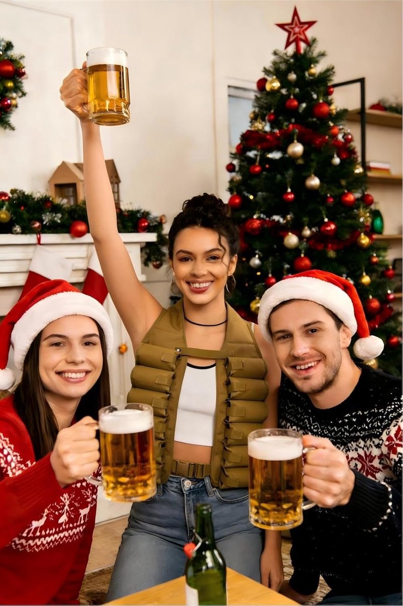 Bier Draagvest - Voor 12 Blikken - Geïsoleerd Drankriem - Geschikt voor BBQ, Feest en Grappig Cadeau