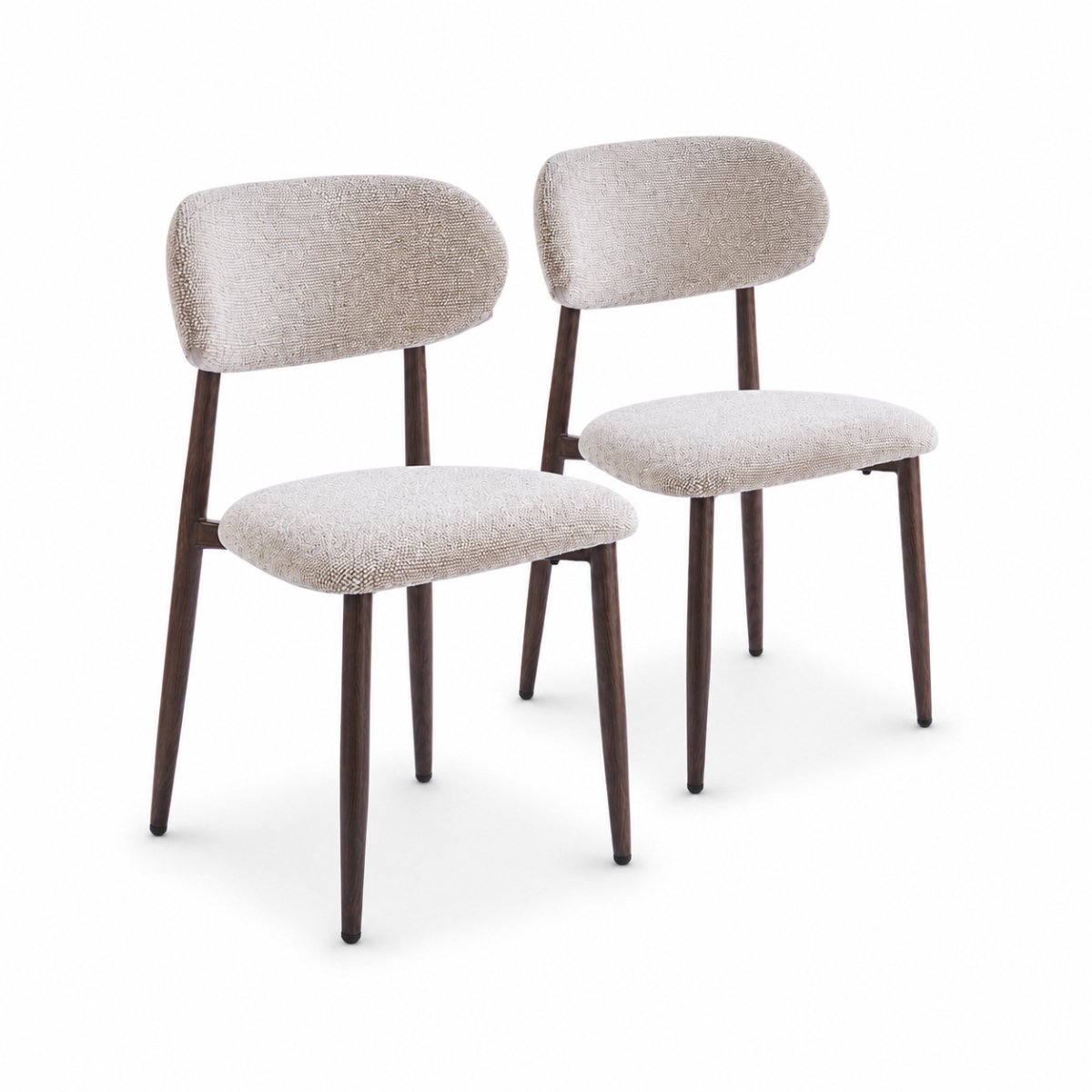 DS4U® - Sumi eetkamerstoel - Set van 2 - Frame zwart - Houtlook frame