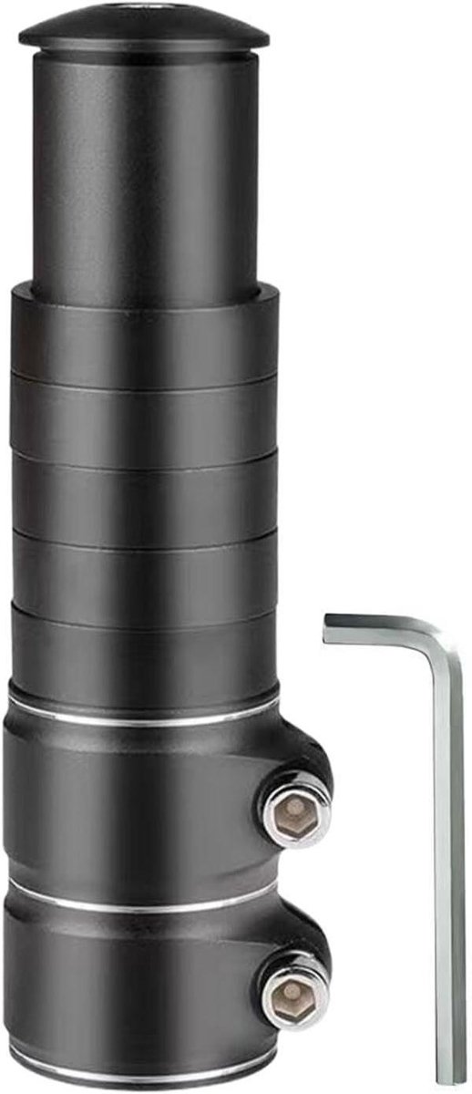 Fietsstuurverhoger - Stuuradapter - Comfortabel fietsen - Verstelbare hoogte - 10cm hoogte - Zwart