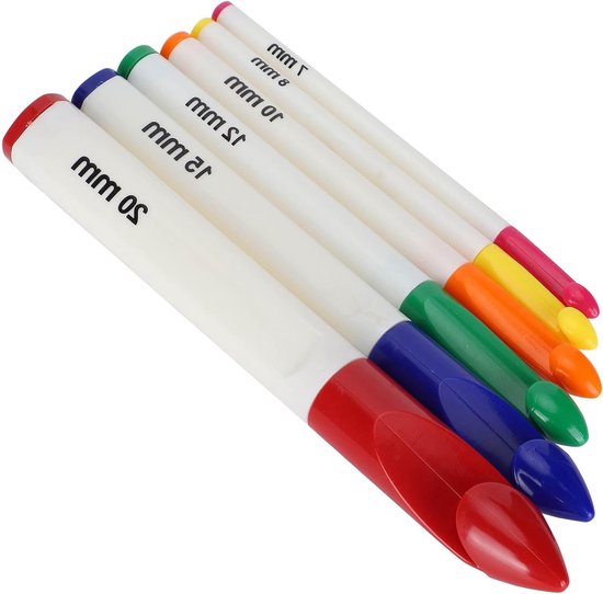 Haaknaalden Set voor Beginners - 6 Verschillende Maten (7.0mm - 20mm) van Hoogwaardige Materialen, Sterk en Duurzaam, Ideaal voor Haken en Creatieve Projecten — afbeelding 3