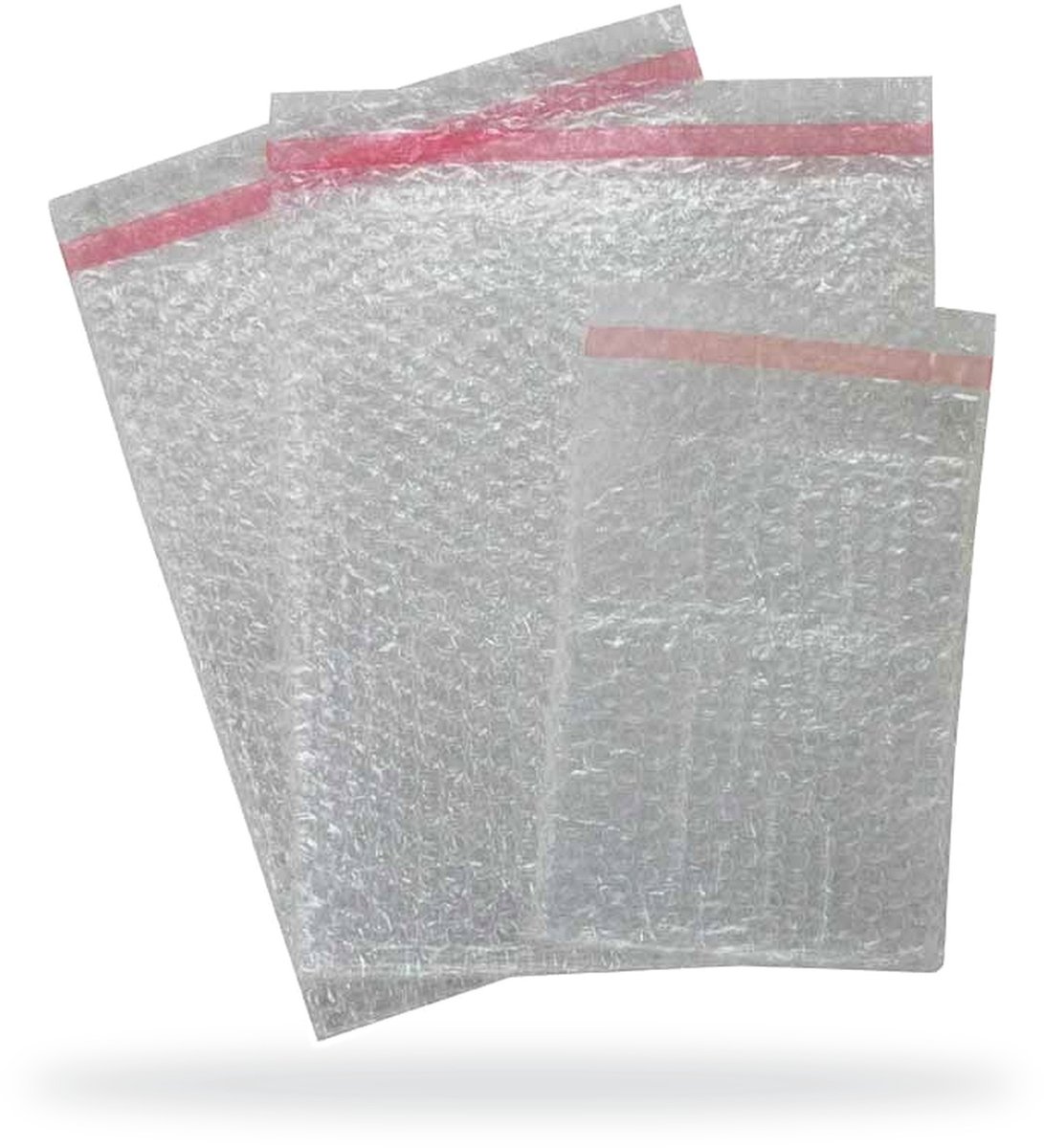 Inpakr Noppenfolie Zakjes Transparant - 200 x 300 + 50 mm - 3-laags (10 mm nop) | 80 micron - Plakstrip - 400 stuks
