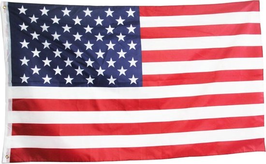 2 Amerikaanse vlaggen - Amerikaanse vlag- Vlag van Amerika - USA flag - Stars&Stripes - 2 stuks - Vlag - USA vlag - 90/150CM - American flag - One size - CHPN
