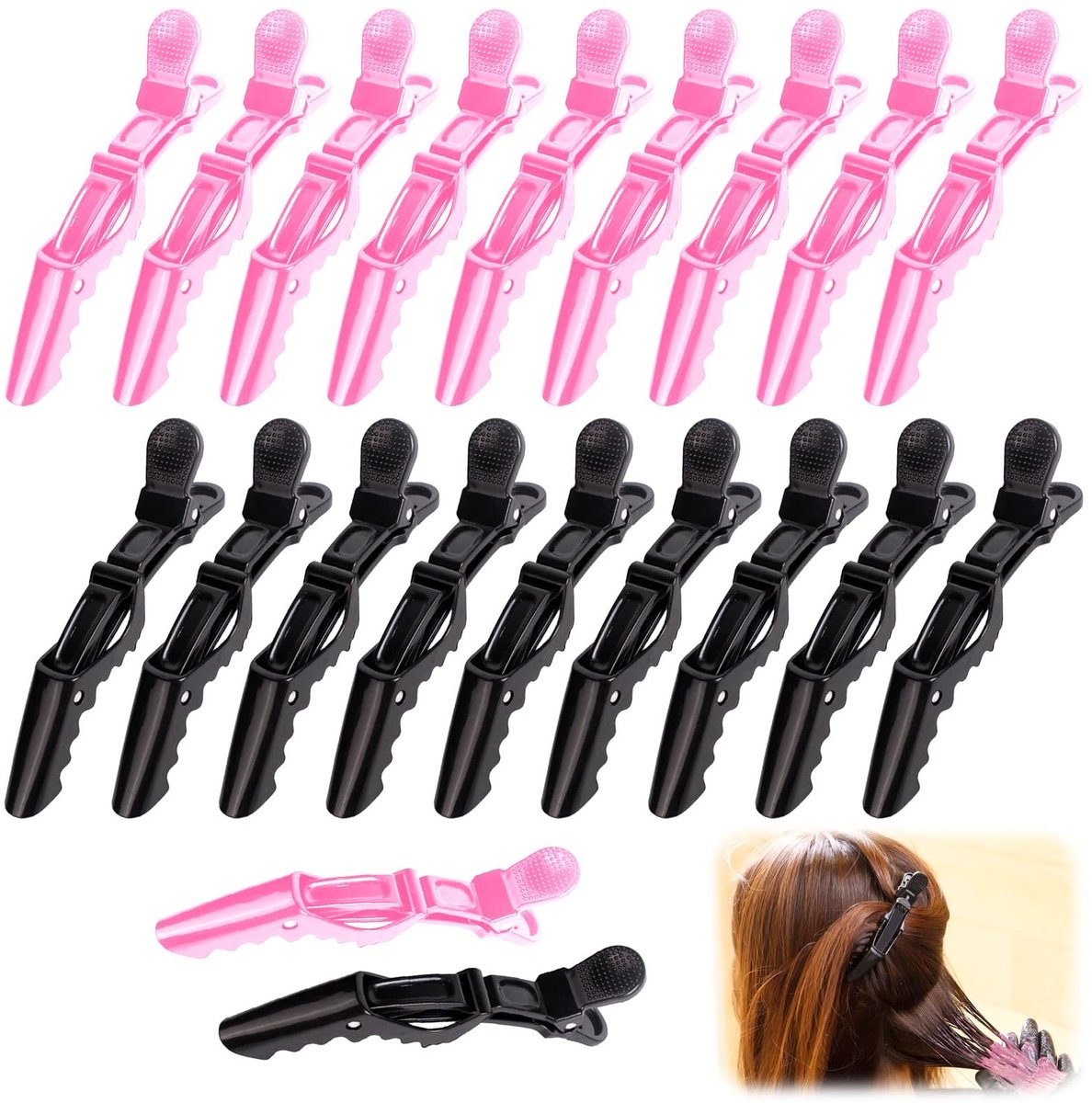 Allecto - Krokodillenklemmen - Professionele haarclips - Antislip