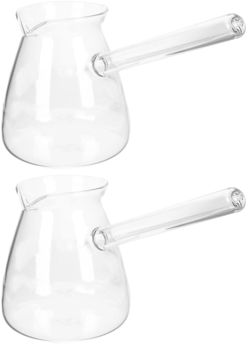 Dailygoods- Koffiekan 450 ml - Glazen Koffiebereider - Multifunctionele Kan - Geschikt voor Inductie - Voor Koffie/Thee/Melk - Traditionele Vorm - Waterkoker