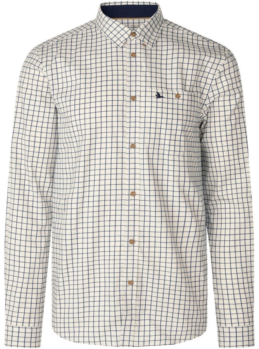 Seeland Oxford Shooting Shirt Outdoorhemd Scandinavische hemd Jachthemd Lange Mouwen Hemd Dark Sapphire Check Cypress