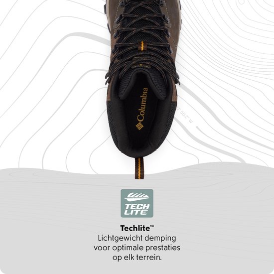 Columbia NEWTON RIDGE PLUS II WATERPROOF Heren Wandelschoenen - Cordovan, Squash