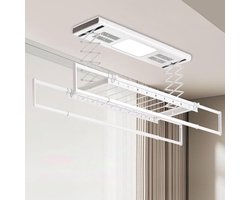 Droogrek Plafond - Kledinglift Elektrisch - Ruimte Besparen - Afstandsbediening Bediening - 45 kg Draagkracht - Aluminium