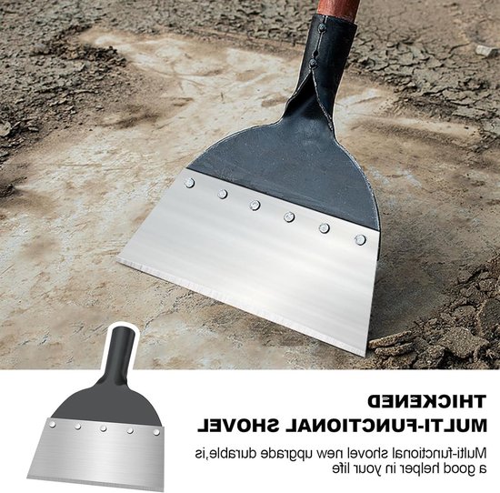Dailygoods - OFFCUP Multifunctionele tuinschep, roestvrijstalen reinigingsschop, tuinreiniging, onkruid en mos verwijderen, niet inbegrepen handvat, terras onkruidverwijderaar gereedschap van Dailygoods — afbeelding 5
