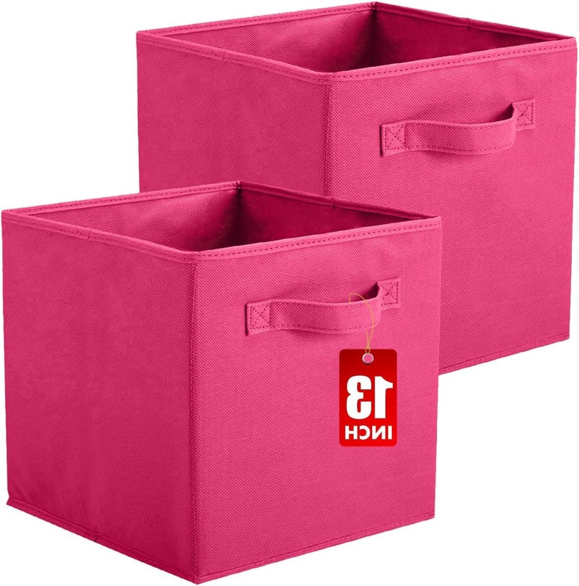 Opvouwbare Opbergdozen voor Stof en Speelgoed, Ideaal voor Kasten en Organisatie, 33 x 33 x 33 cm, Set van 2