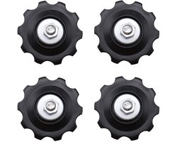 Fiets Versnelling Katrol - Jockey Wiel Set - Derailleur Reparatie - Universele Pasvorm - 10T Tanden - Zwart