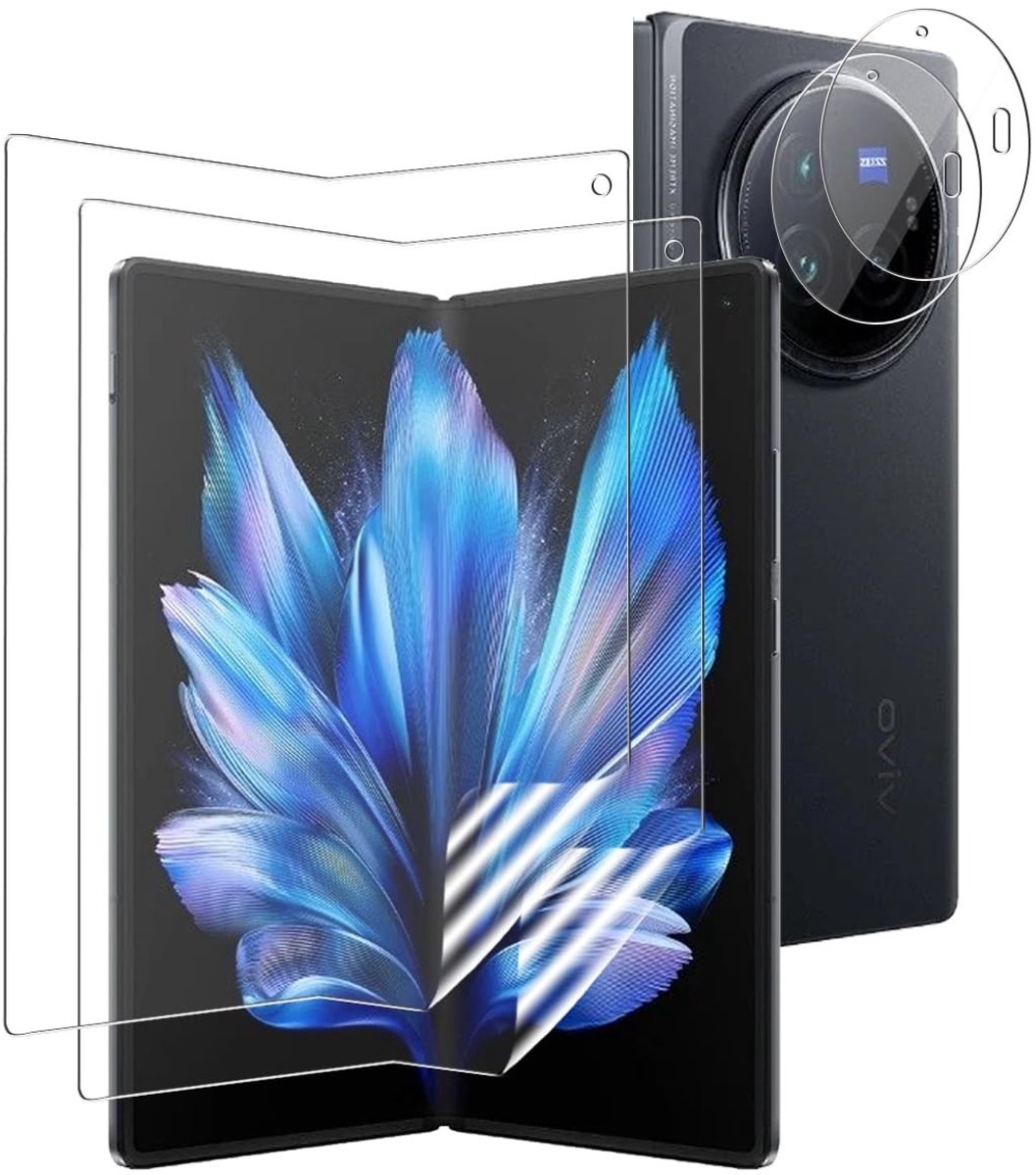 Dailygoods- Schermbescherming Zelfherstellend - Gehard Glas - TPU Folie - 2 Stuks - Compatibel met VIVO X Fold3 Pro - Blaasjesvrij - Screenprotector