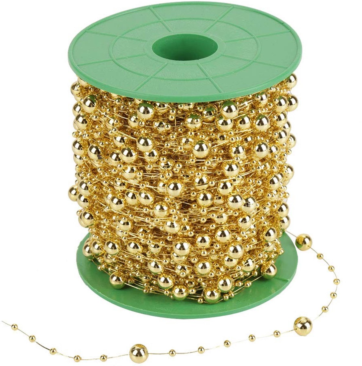 Dailygoods- Parelsnoer 60 m - Kunstmatige Glanzende Parels - Kralen Slinger - Bruiloft Decoratie - DIY Ambachten - Hoogwaardige Kwaliteit - Decoratiekoord