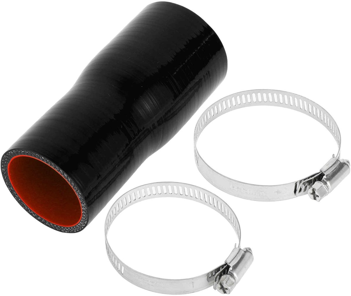 Dailygoods- Koppelstuk Silicone Slang - 4-Laags - Binnendiameter 45mm - Lengte 127mm - Dikte 5mm - Temperatuurbestendig tot 300℃