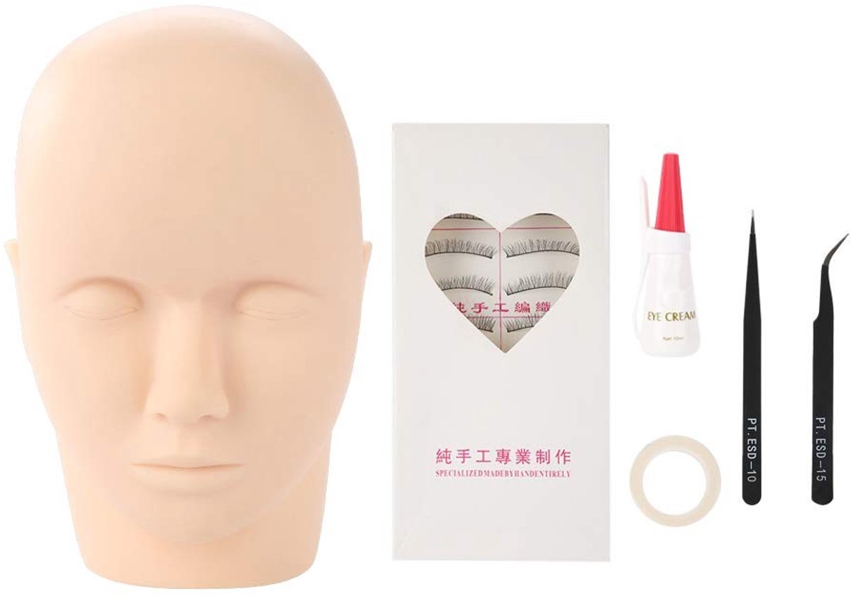 aladdien - Wimperuitbreidingsset - Mannequin Wimpers Oefen Make Up - Herbruikbaar - Geschikt voor schoonheidsstudenten - 1 x 1 x 1 cm
