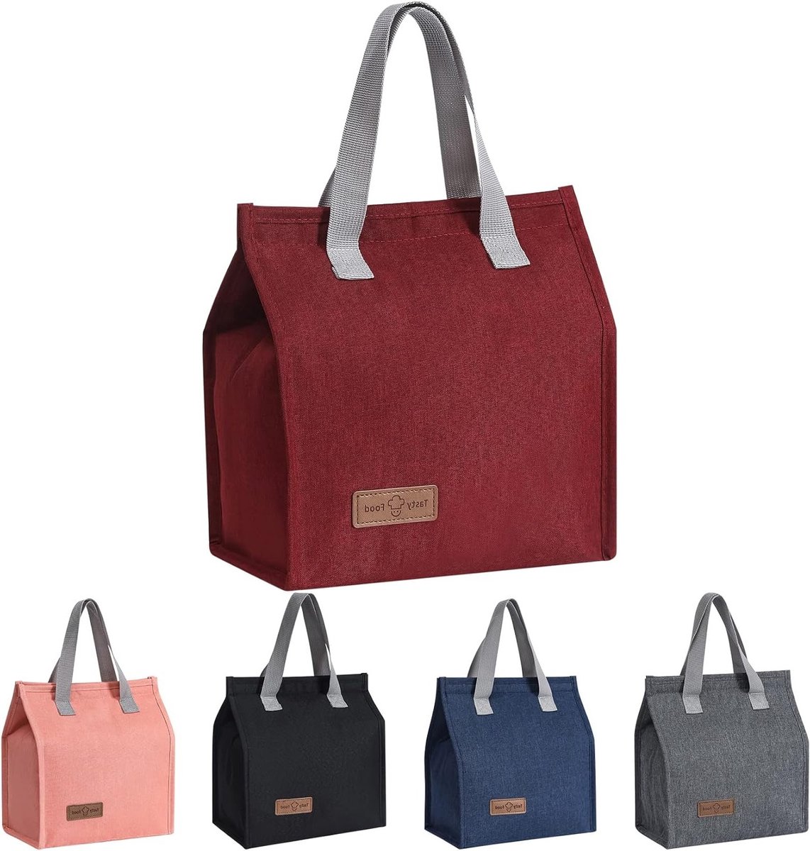 Isolerende Koeltas voor Lunch, Waterdichte en Draagbare Lunchzak voor Werk, School en Picknick, Ideaal voor Mannen en Vrouwen (Rood)