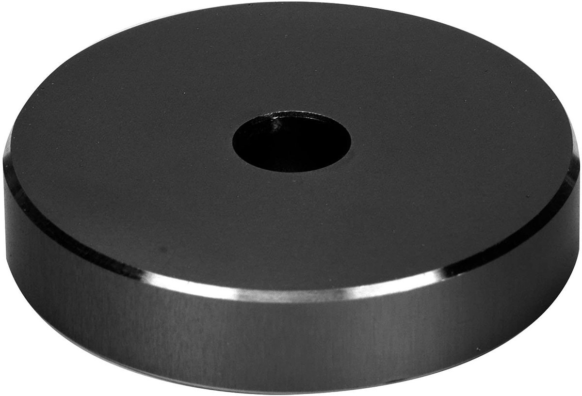 Dailygoods - 45 RPM Adapter - Platenspeler Adapter - Duurzaam en veilig - Zwart - Groot Gat Conversieblad - Voor Big Hole Records - Klem Adapter