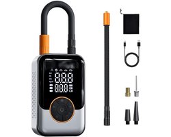 VHV-Draagbare Elektrische Luchtpomp - 150PSI Slimme Bandenpomp met Digitale Drukmeter - Automatische Afslag - USB-C Oplaadbare Compressor voor Auto E-Bike Fiets en Motor - Snoerloos en Compact