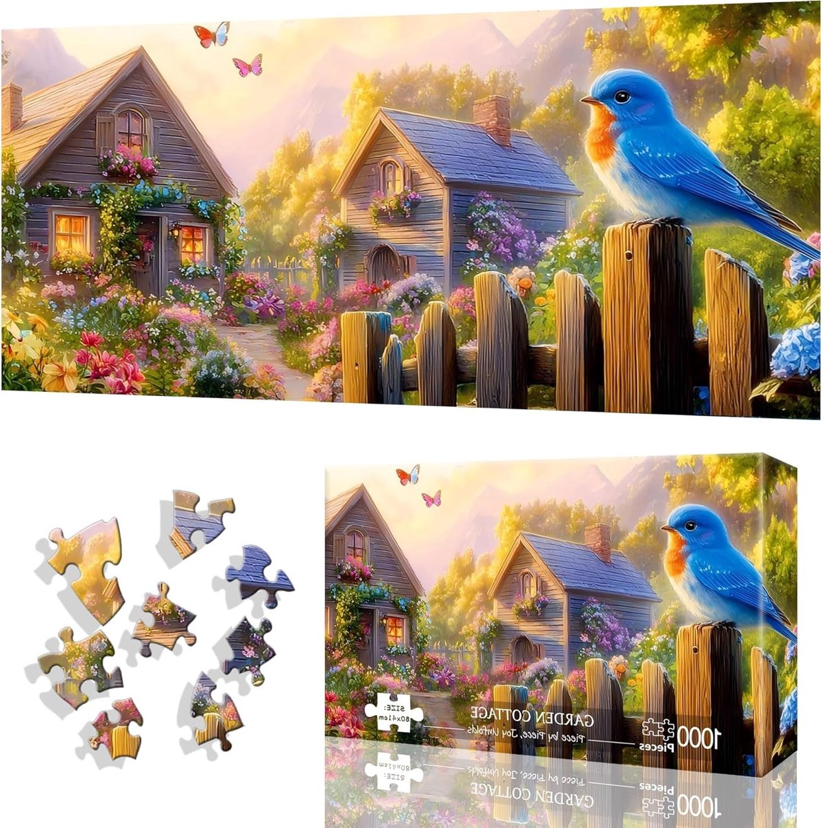 Kleurige Puzzel van 1000 Stukken voor Volwassenen en Kinderen, 80 x 41 cm, Uitdagende Jigsaw Puzzel voor Ontspanning en Gezellige Familietijd, Perfect voor Thuisdecoratie