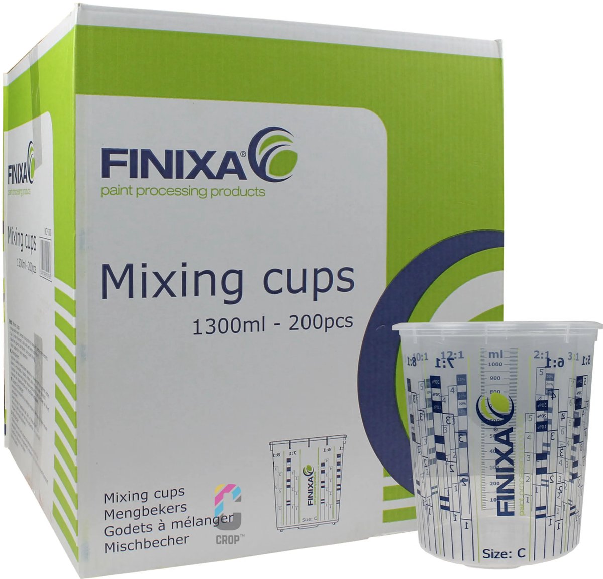 FINIXA Mengbekers 1300ml - 200 stuks