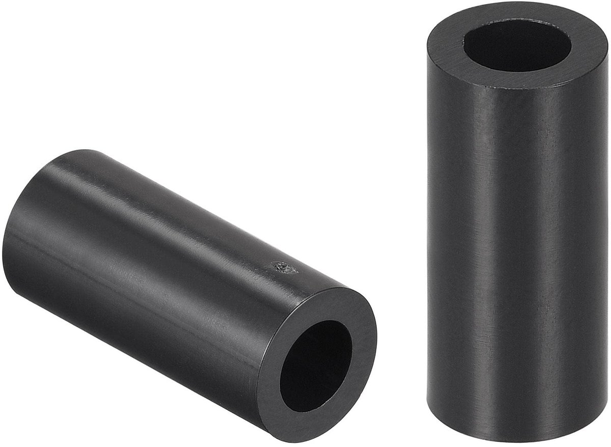 Dailygoods - 100 Stuks Zwarte ABS Ronde Afstandsring voor Mechanische Toepassingen