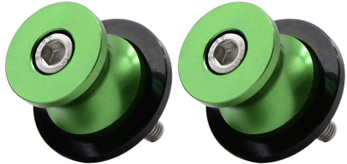 Dailygoods- Zijstandaardpen 10 mm - 2 Stuks - Aluminium - Groene Coating - Voor Sportfietsen/Strandfietsen - Verbeterde Stabiliteit - Motorpennen