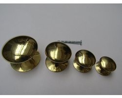 Victorian Cabinet Knob Polished Brass 25mm