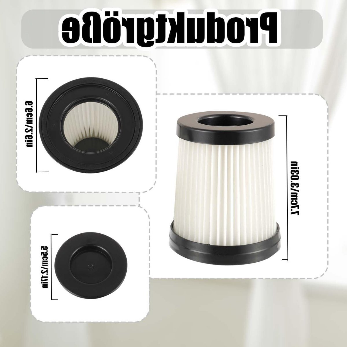 HEPA-filters voor stofzuigers - Geschikt voor Fabuletta en Oraimo modellen, 4 stuks, vervangingsfilters