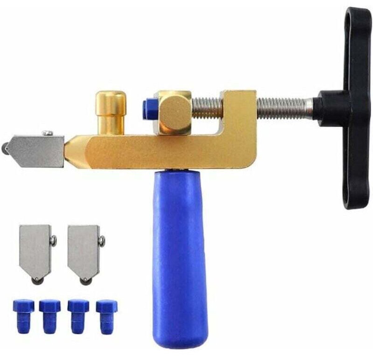 2-in-1 professionele multifunctionele draagbare handmatige tegelsnijder, Geschikt voor het snijden van keramiek, glas en tegels - snij- en scheidingsaccessoires - één set