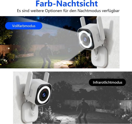 Beveiligingscamera Set - Binnen Buiten Camera - Huis Bewaken - Automatische Zoom - 2 Stuks - Wit — afbeelding 5